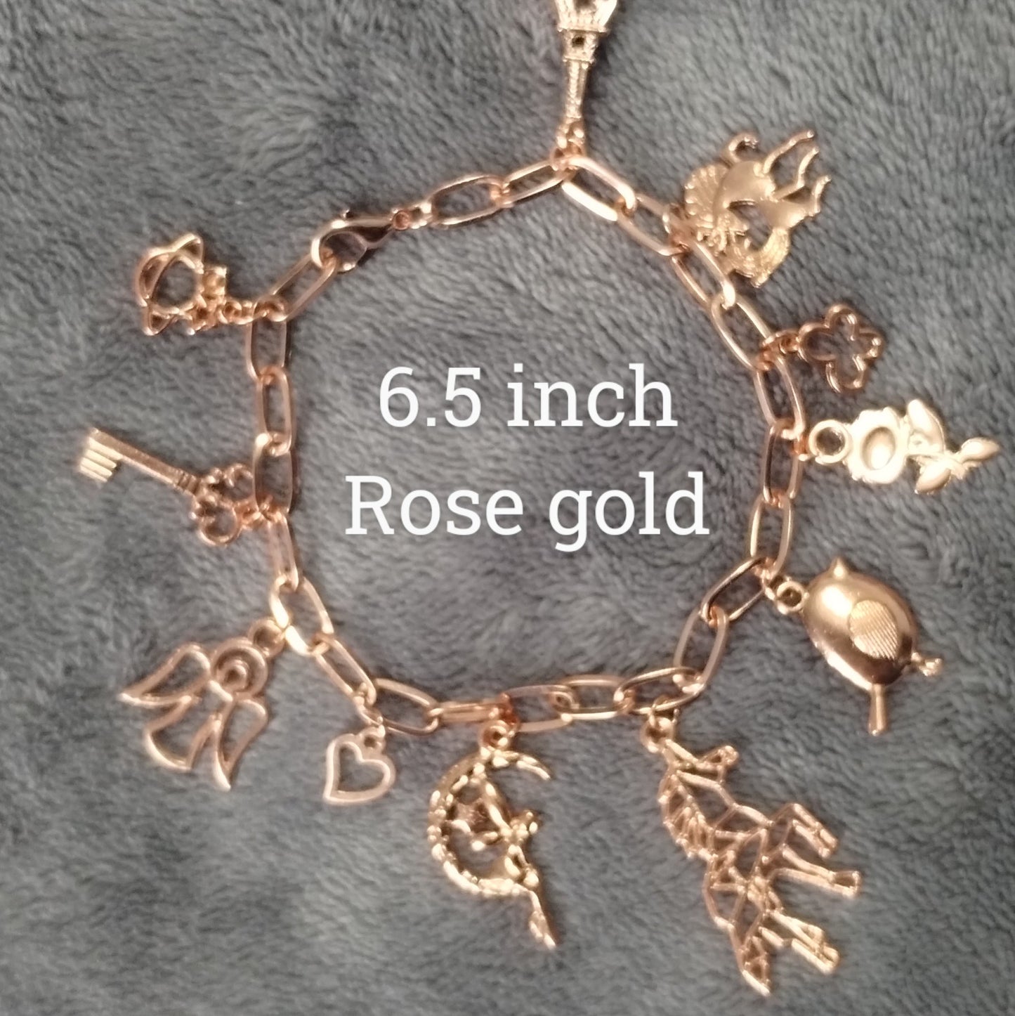 2 Children's Charm bracelets in Rose Gold
