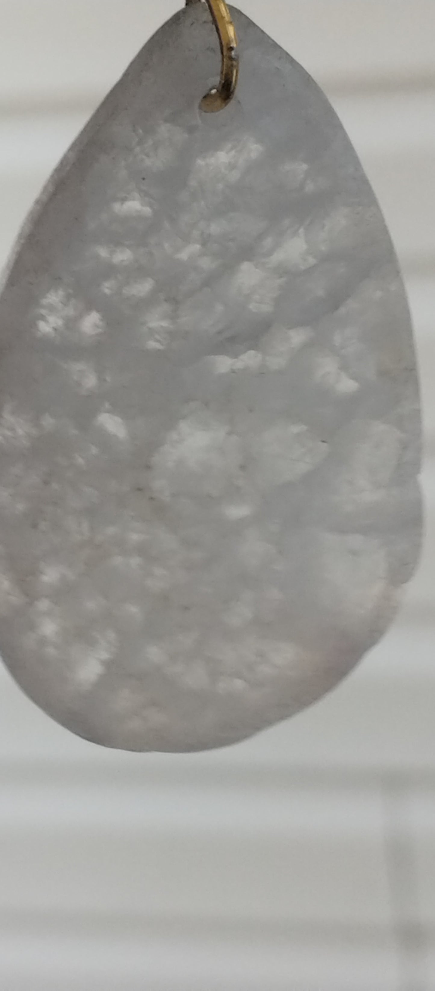 White Agate/Quartz slice pendant necklace