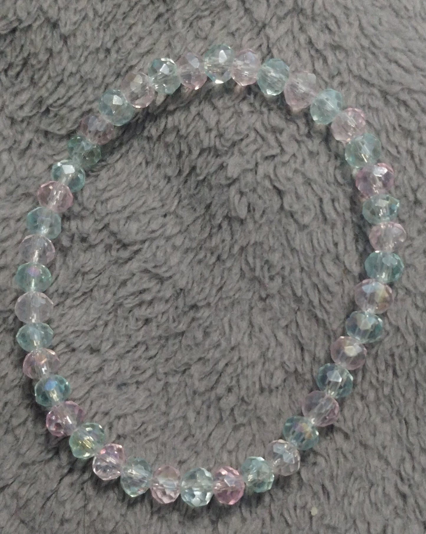 Pastel blue/purple crystal bracelet sized 6.75 inch