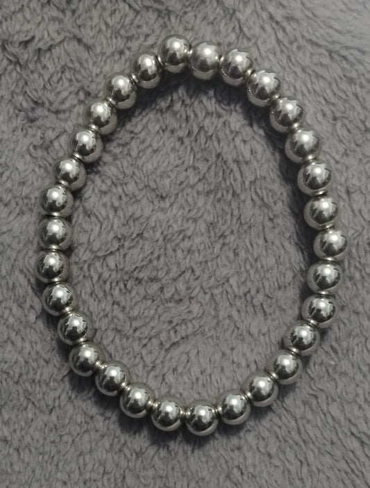 Silver 8 mm bracelet 7.5 inches