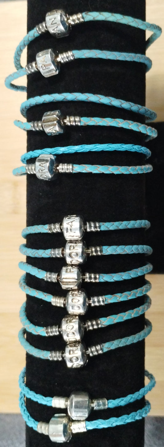 Light Blue European charm bracelets