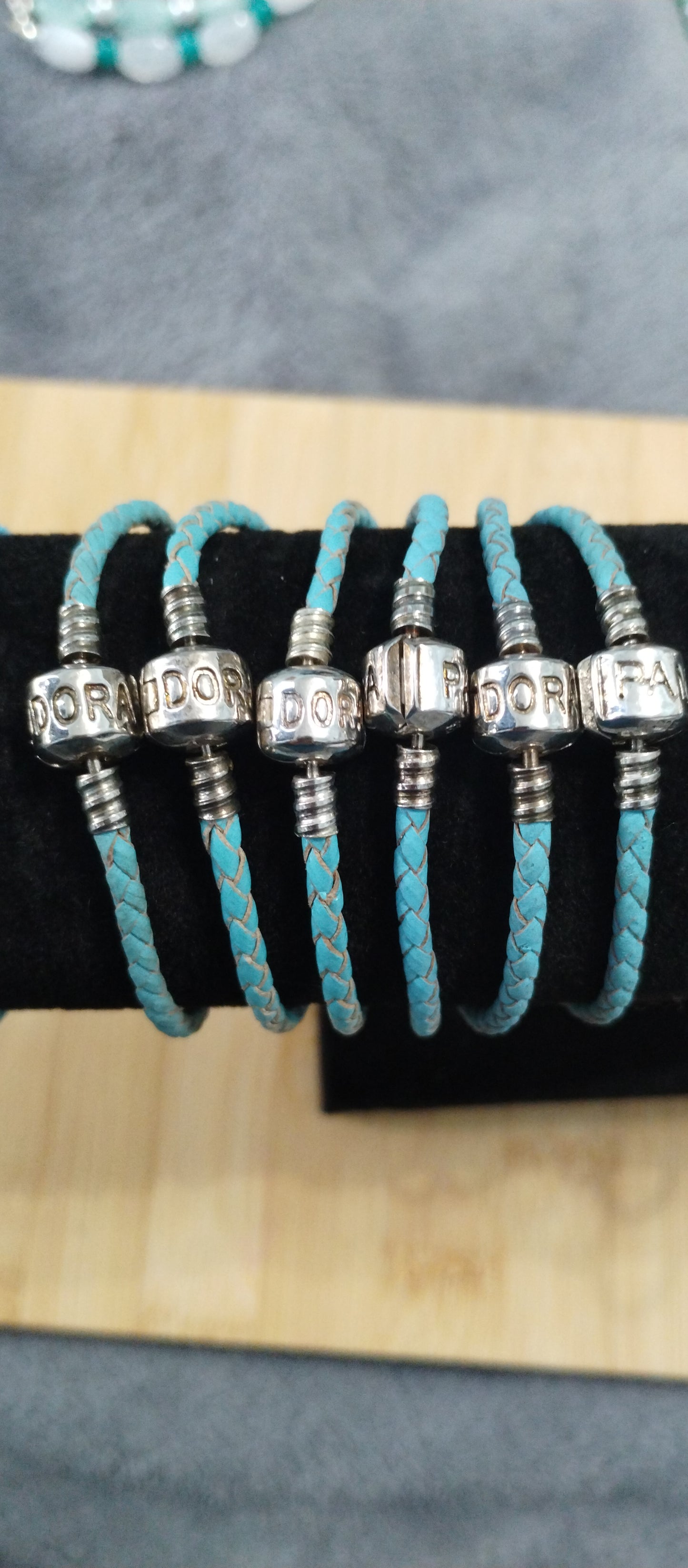 Light Blue European charm bracelets