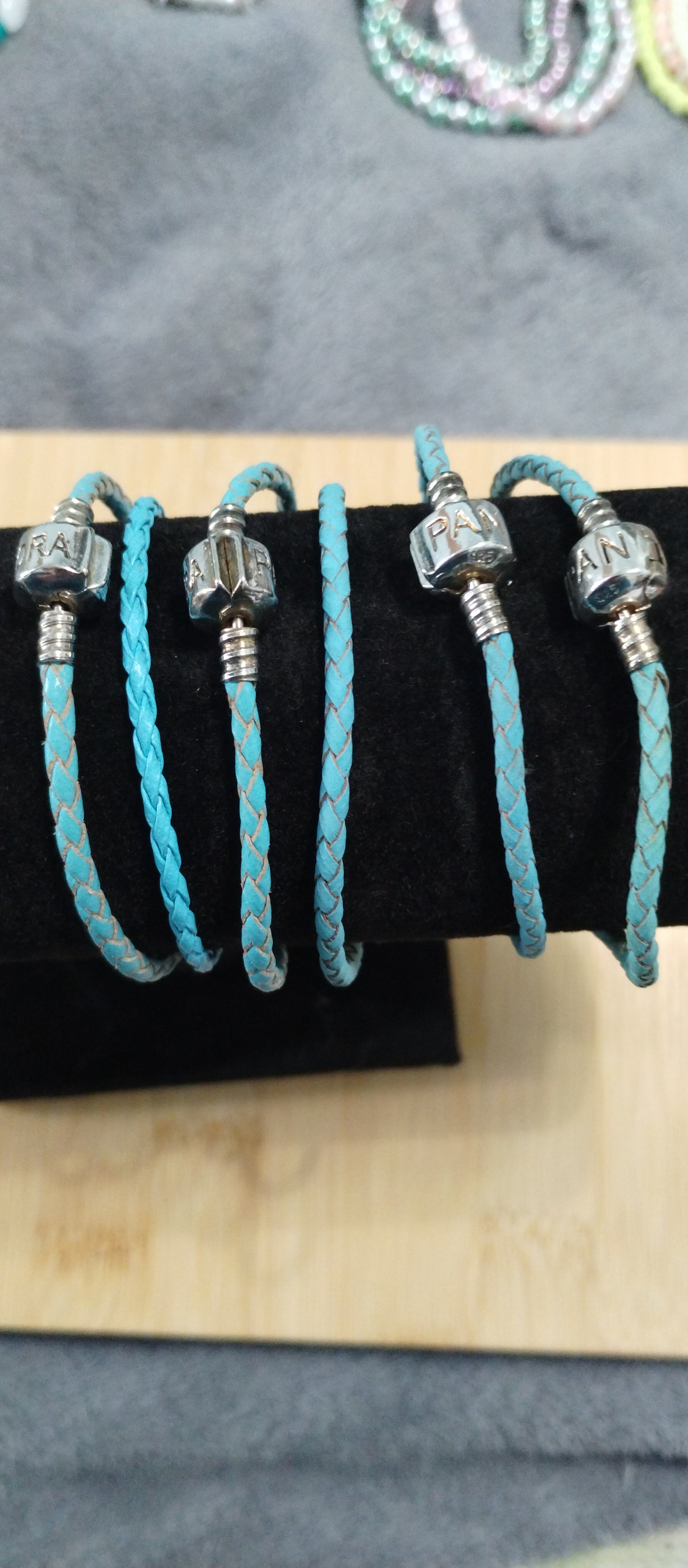 Light Blue European charm bracelets