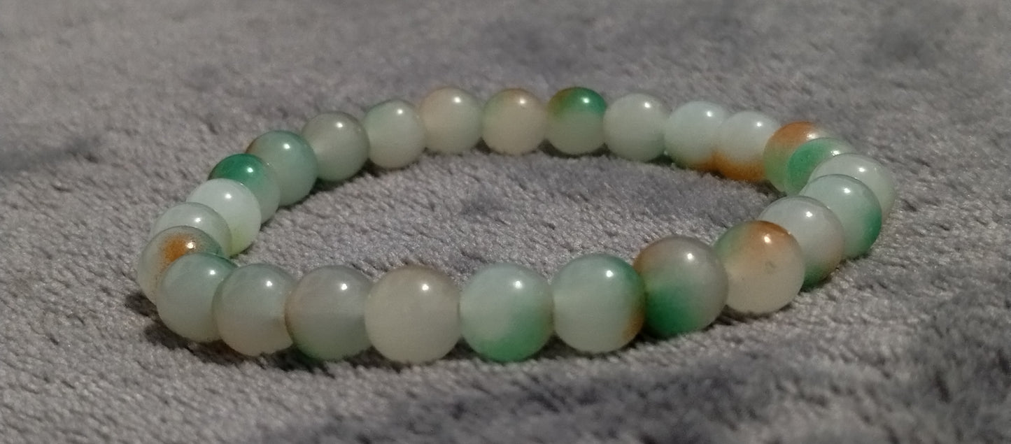 8mm 2-toned beaded stretch bracelets