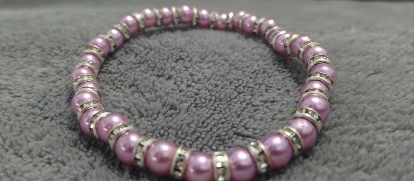 Colored Pearl bracelets 6 mm/8 mm