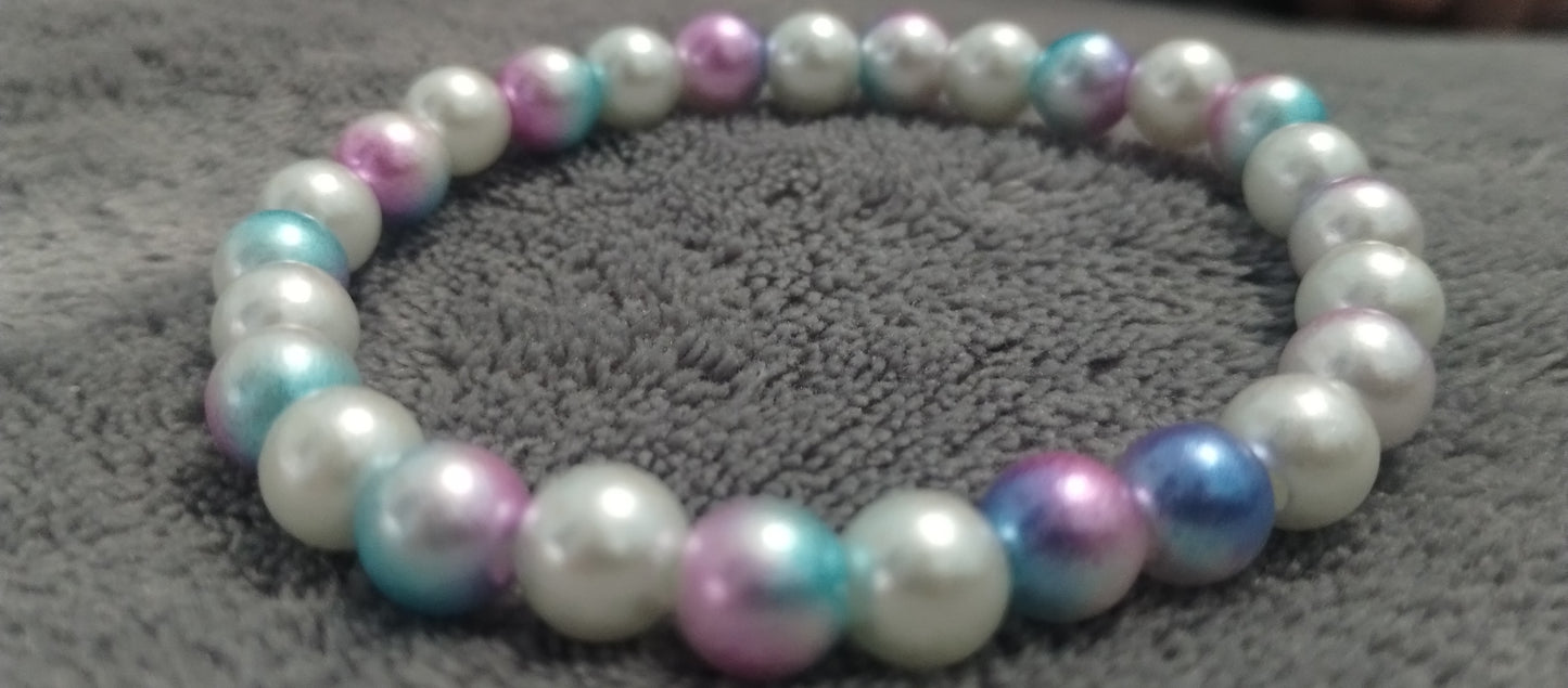 Colored Pearl bracelets 6 mm/8 mm