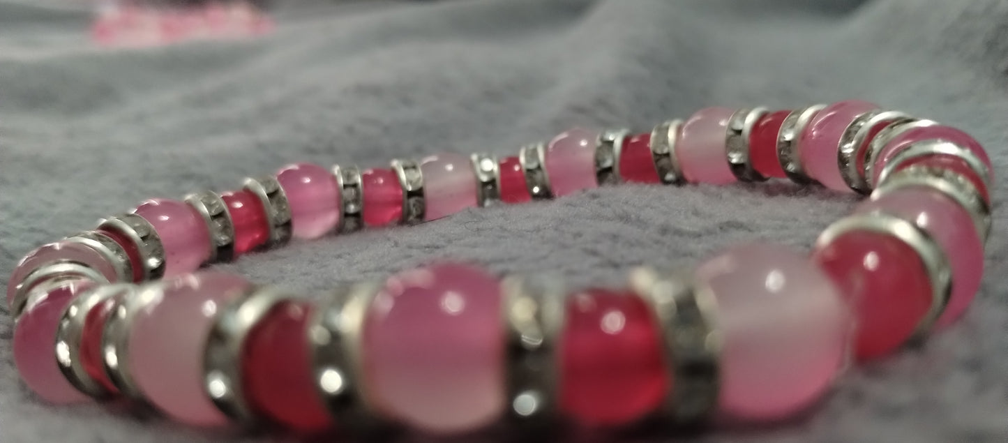 8 mm beaded bracelets w/ sparkly spacer beads