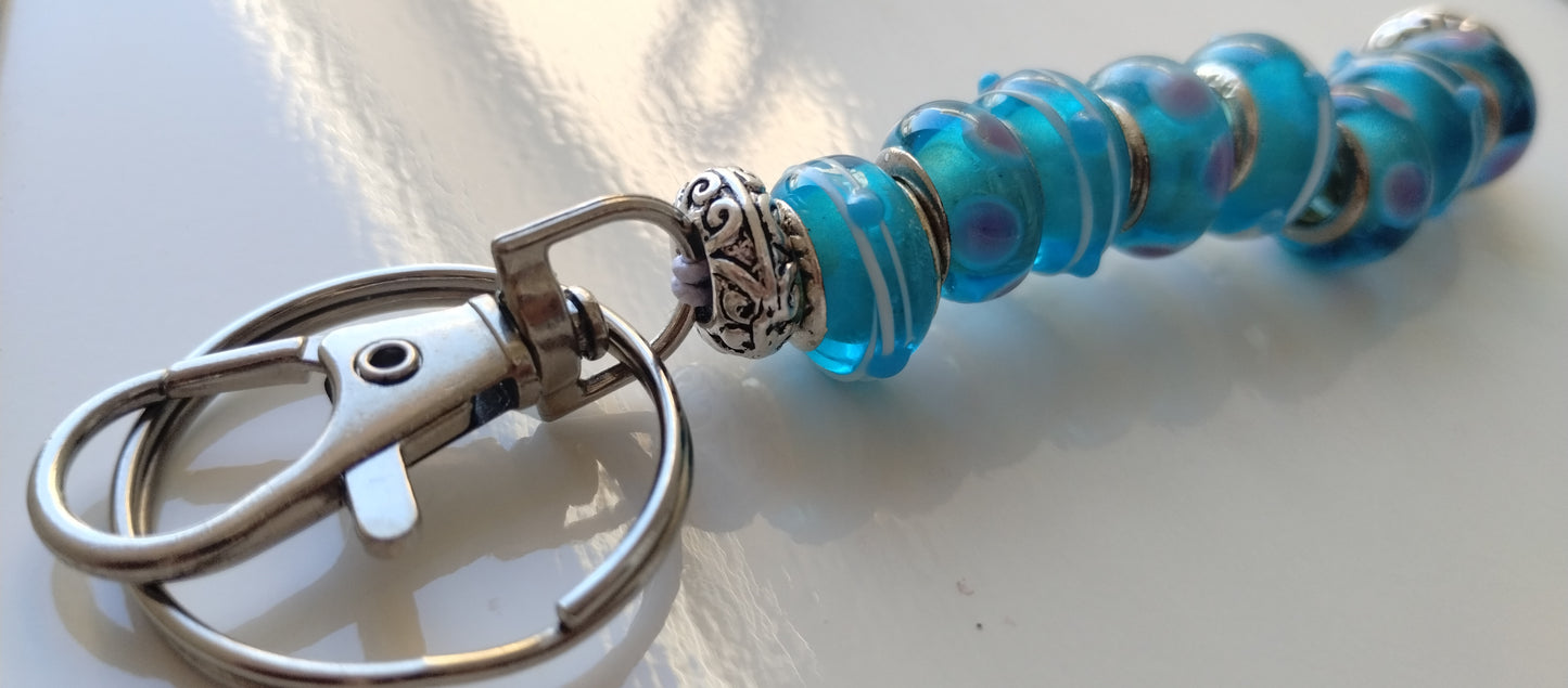 Glass bead keychains!!!