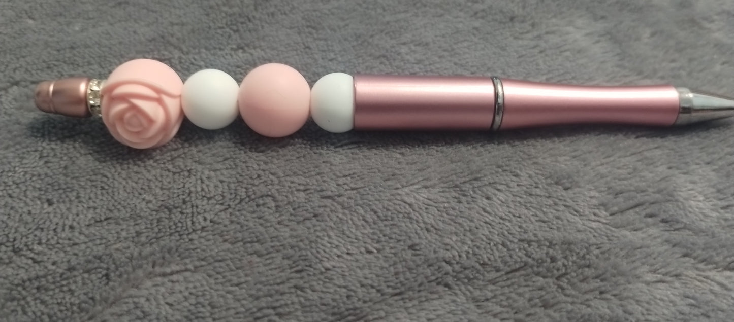 Pink Beaded Pens by Braelyn