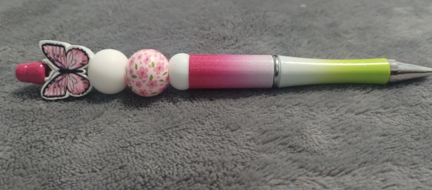 Pink Beaded Pens by Braelyn