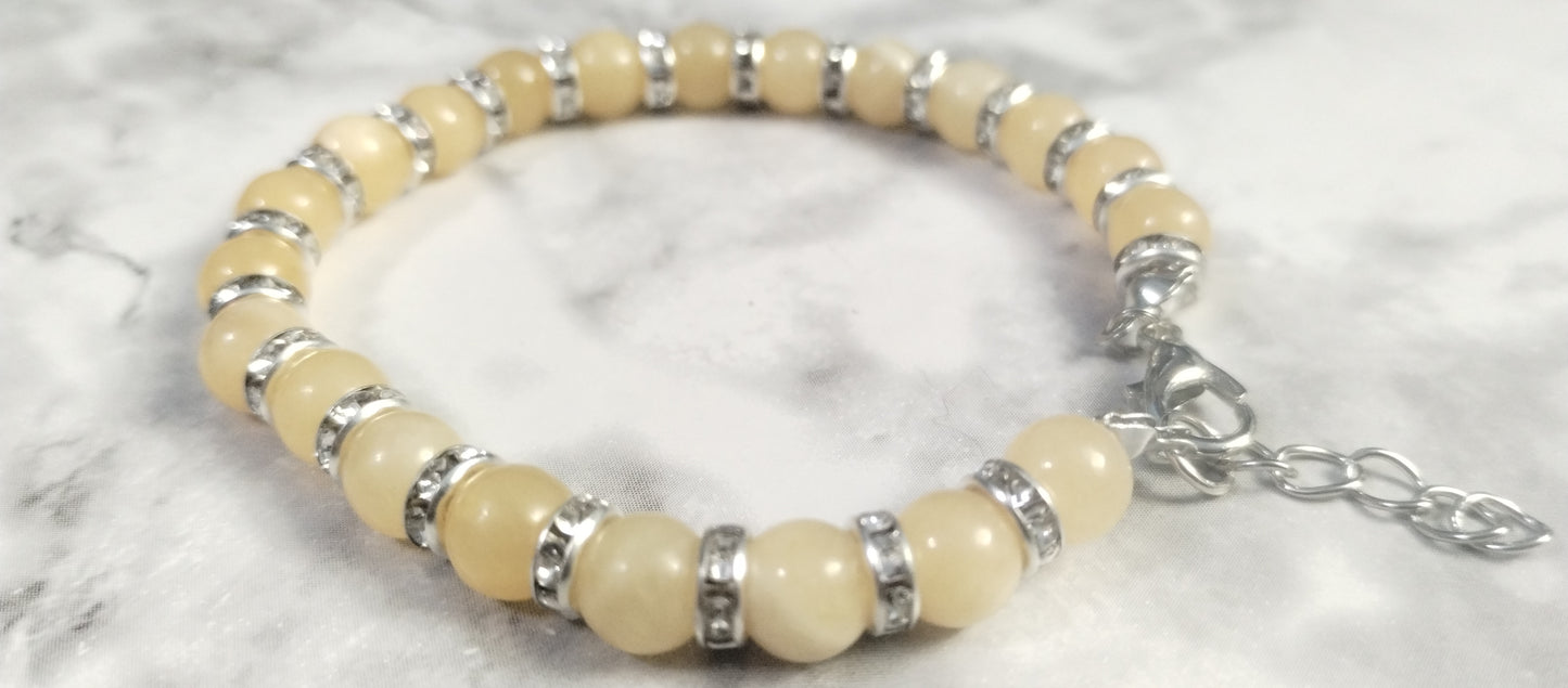 Yellow Jade Stone Bracelet