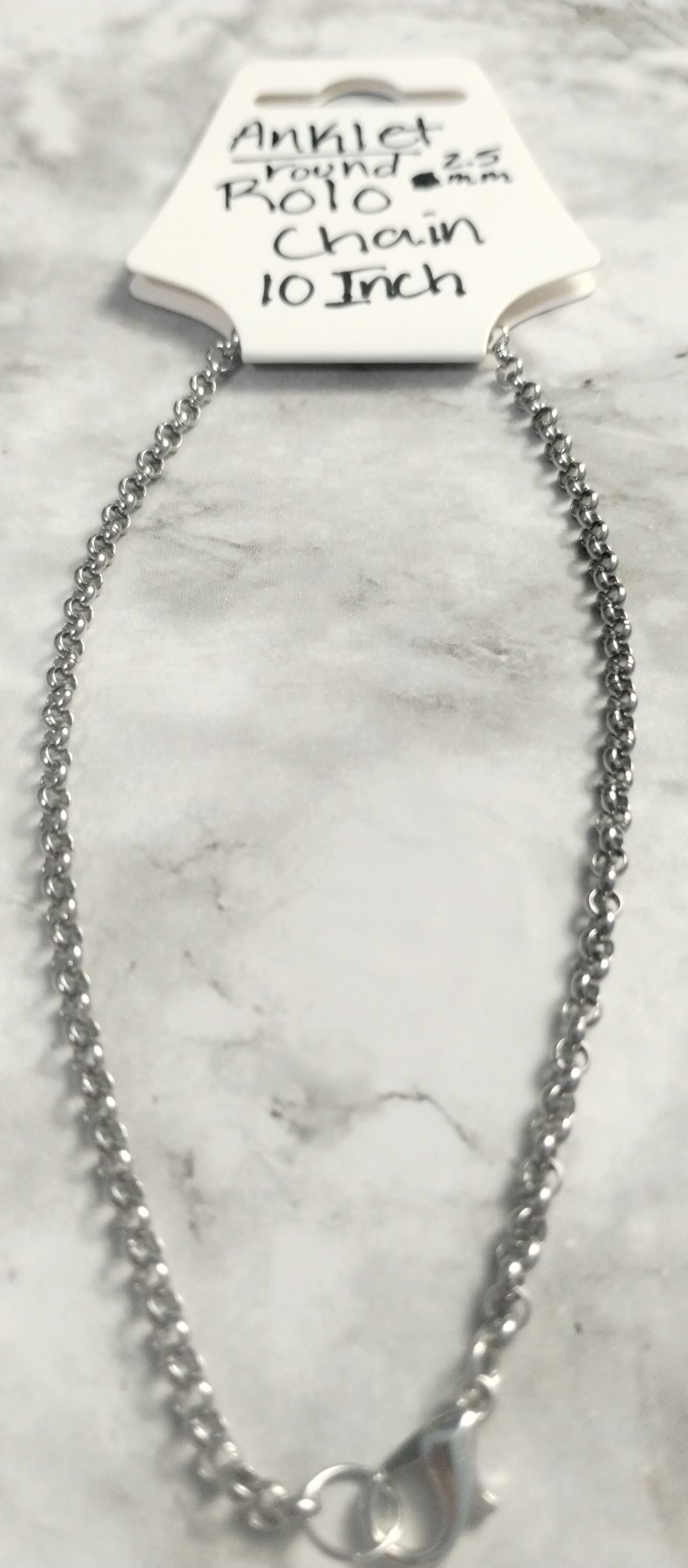 Anklet- Rolo chain oval and round multiple sizes available