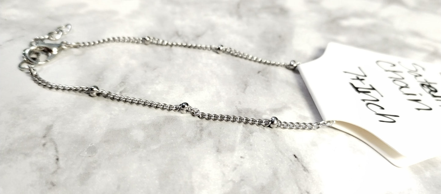 Silver satellite chain bracelets