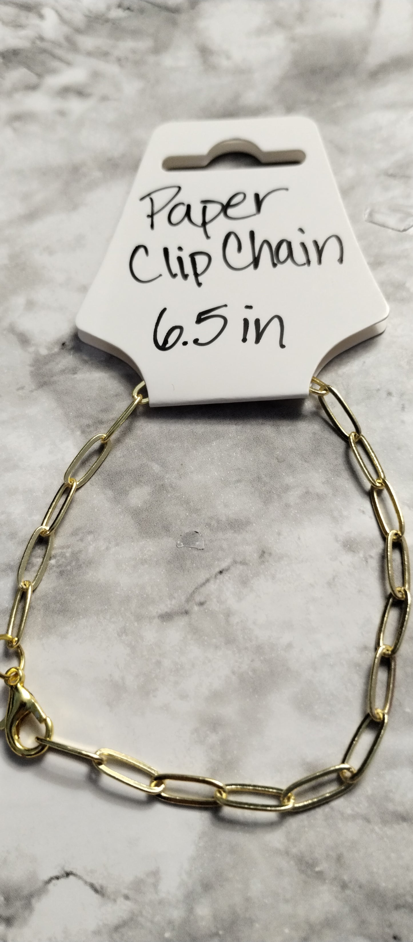 Gold Lips chain bracelet 6.5 inch