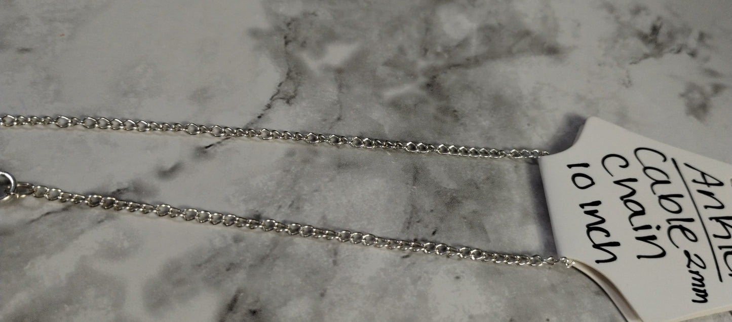 Cable chain Anklets 10 inches