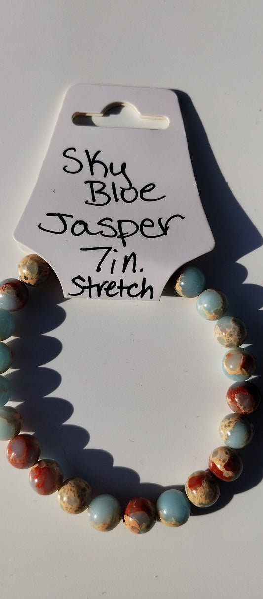 Beautiful Sky Blue Jasper stone bracelet