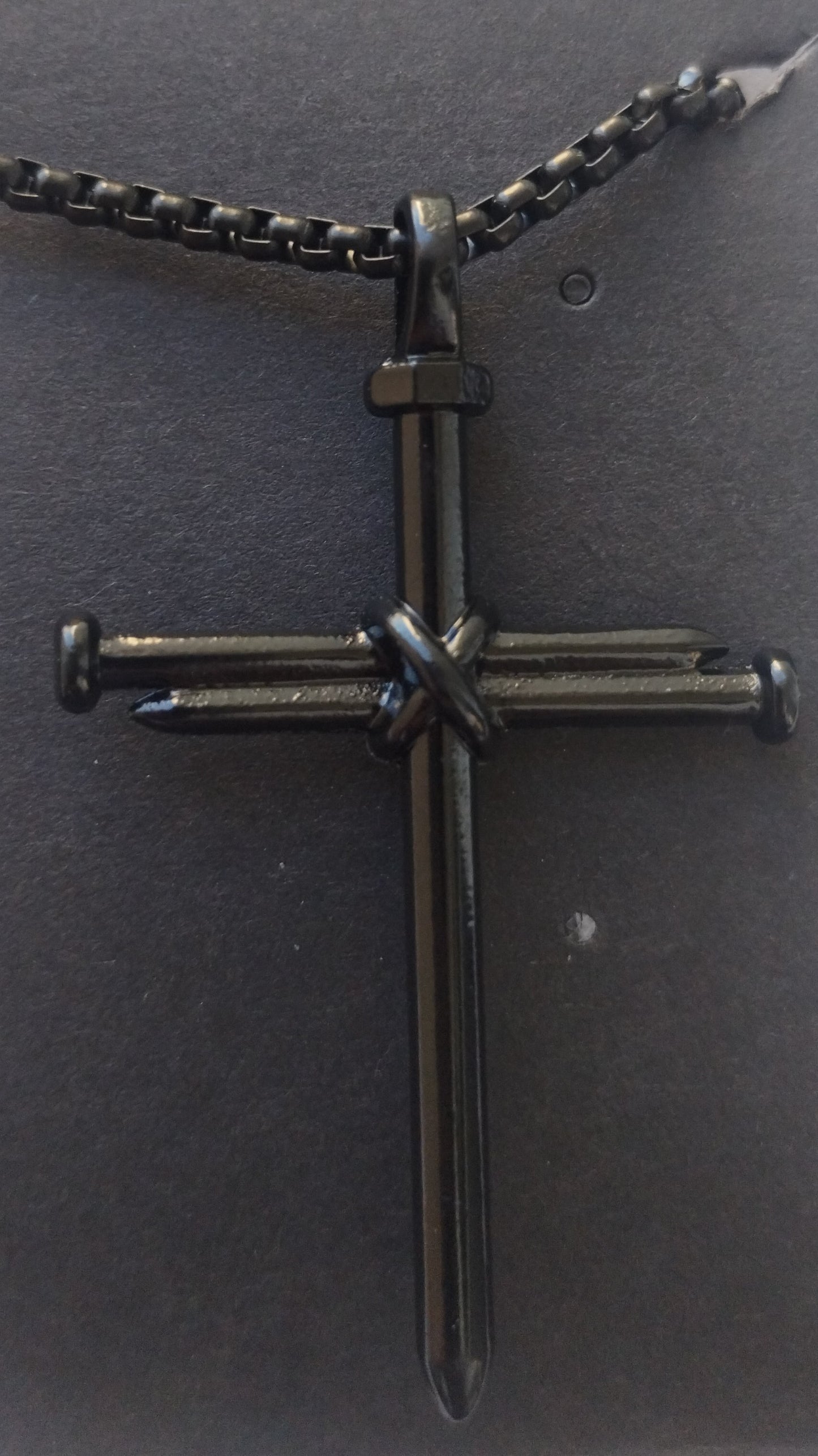 Mens "Nail" Cross in Black