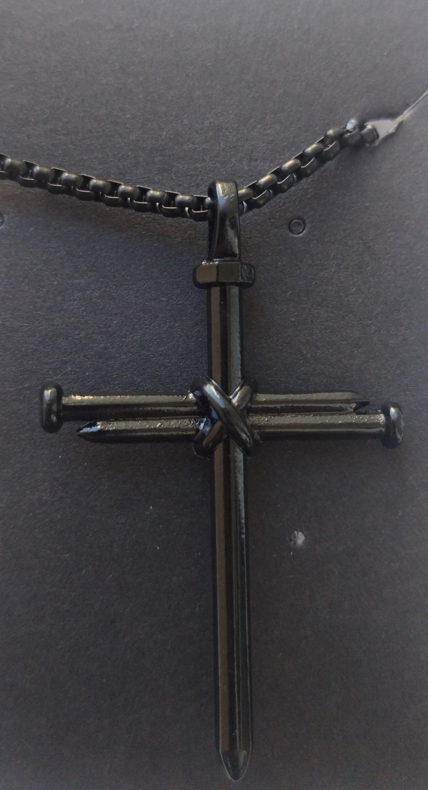 Mens "Nail" Cross in Black