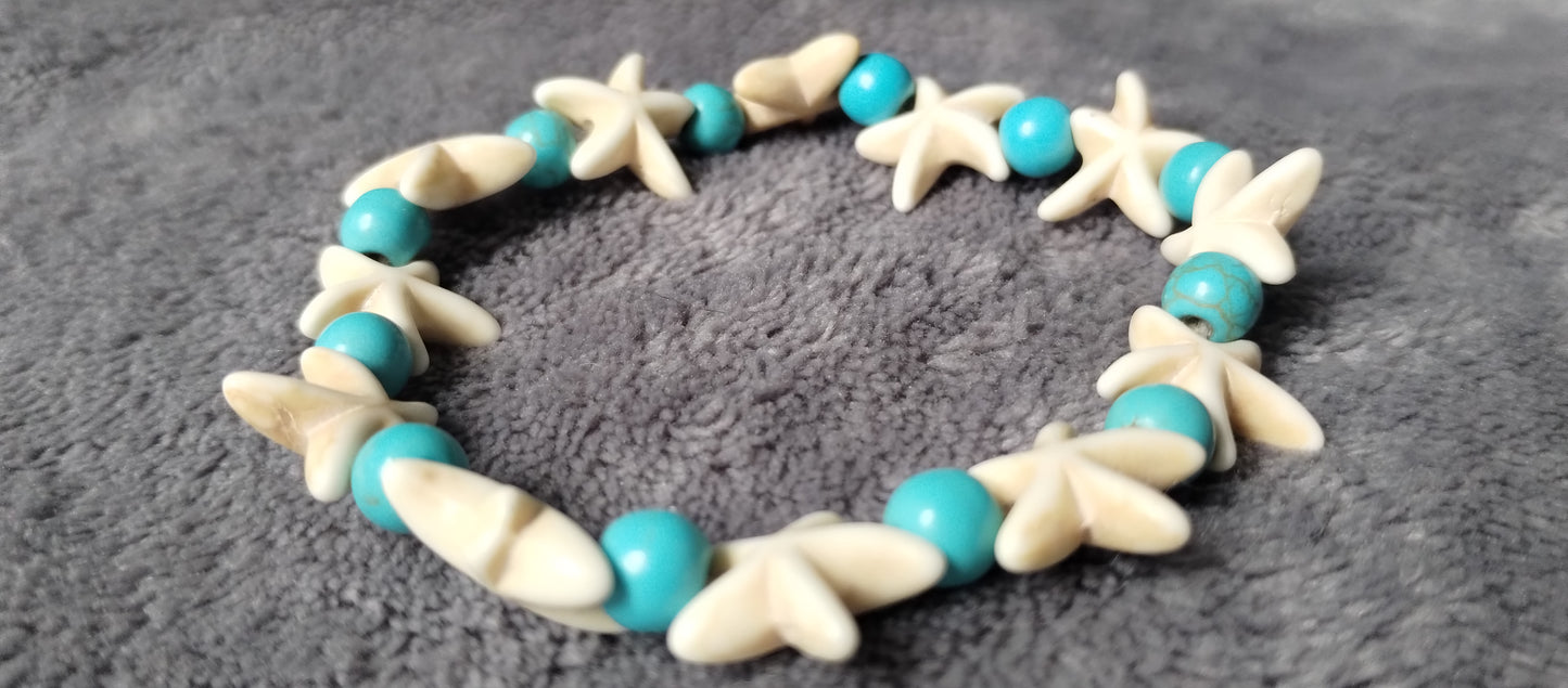 Starfish bracelet 6.5 inch stretch