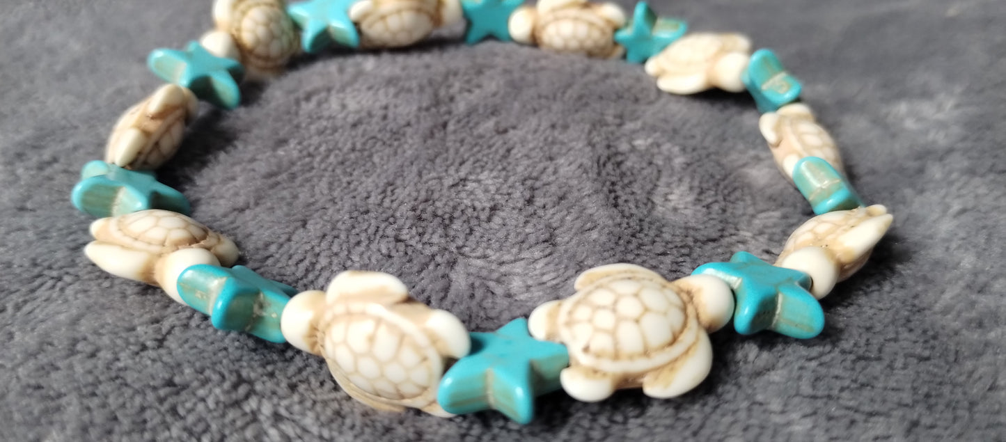 Beachy Turtle Anklets 10 inch