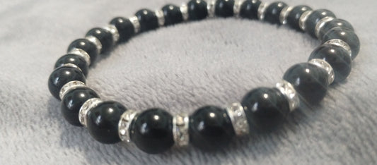 8mm Obsidian 7 inch stretch bracelets