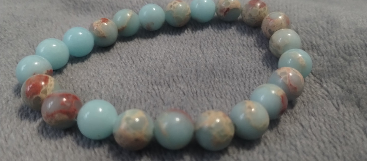 Beautiful Sky Blue Jasper stone bracelet