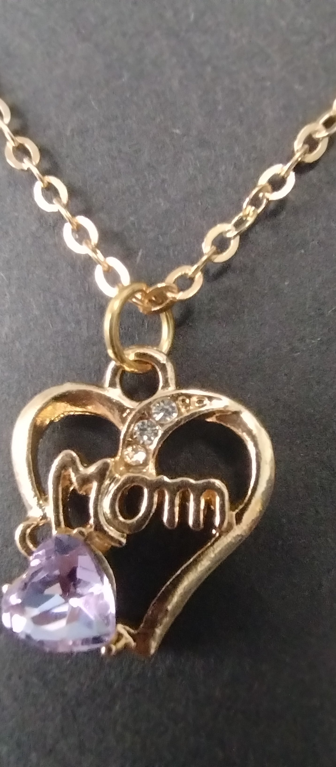 Purple and gold mom necklaces