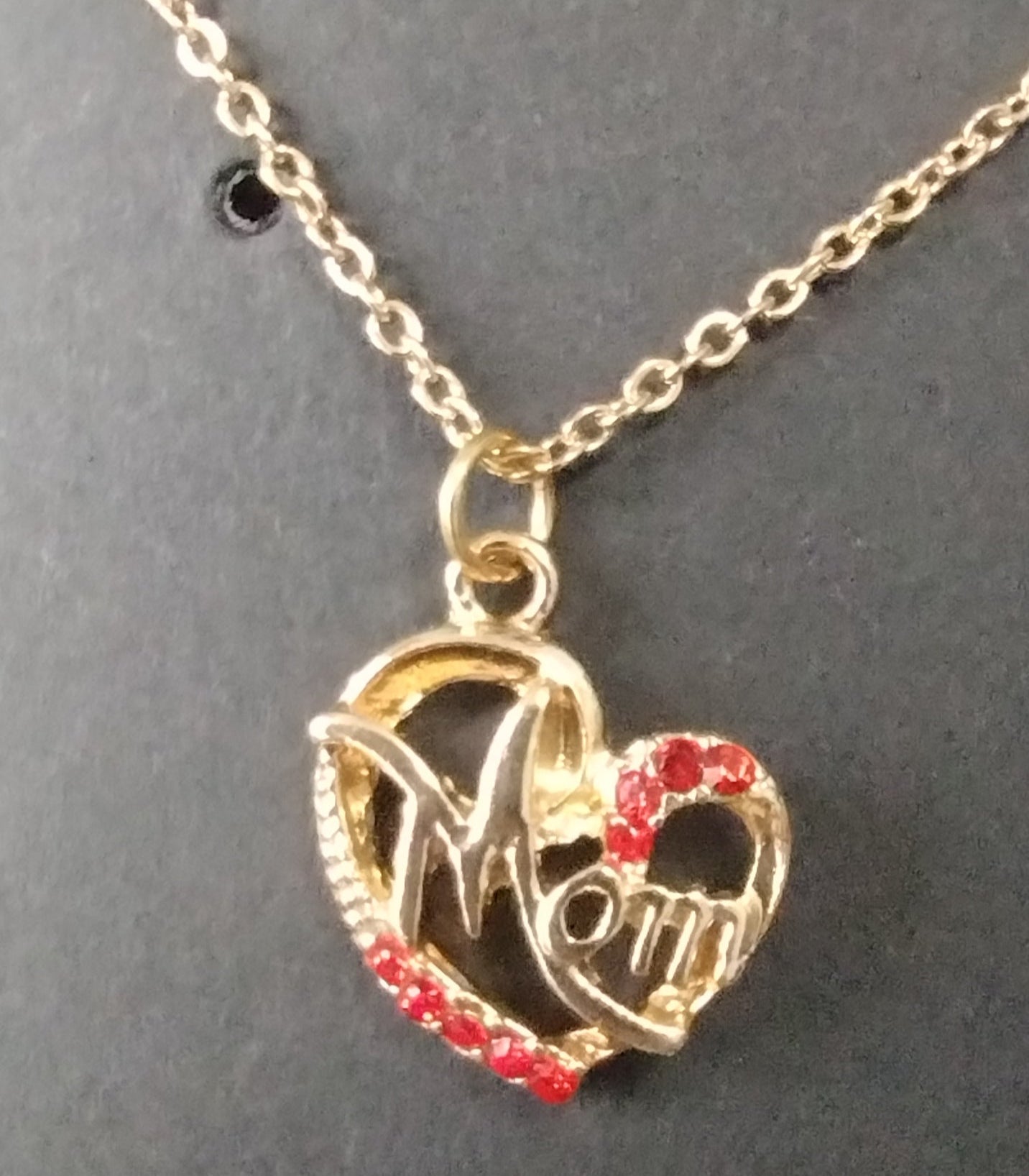 Red and Gold mom Necklaces