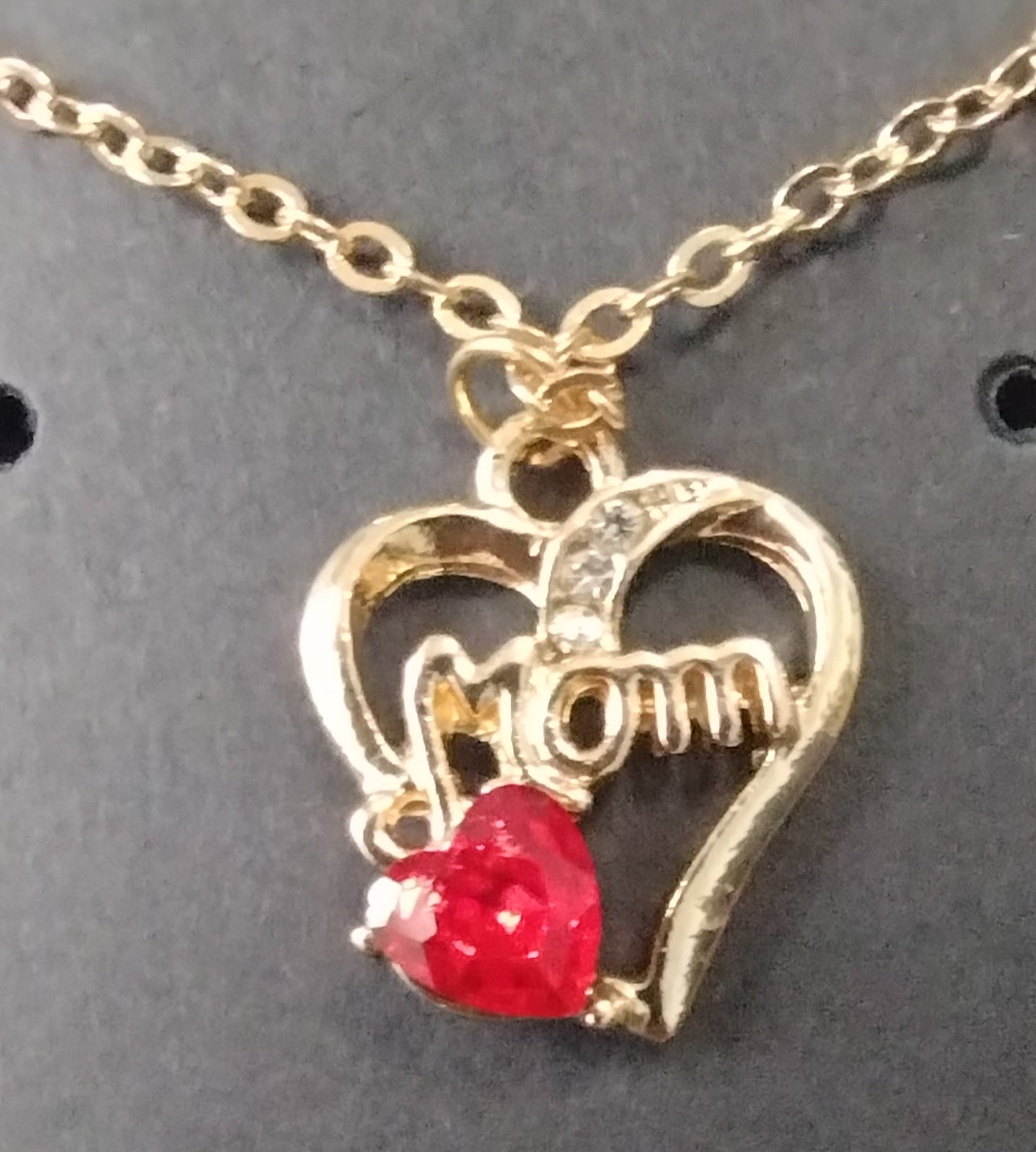 Red and Gold mom Necklaces